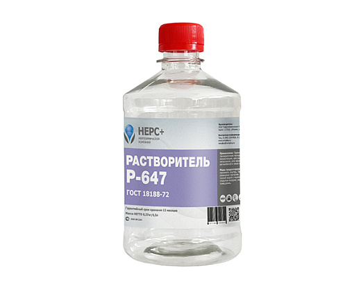 Растворитель Р-647 ТУ 0.5л, коробка 15 шт.