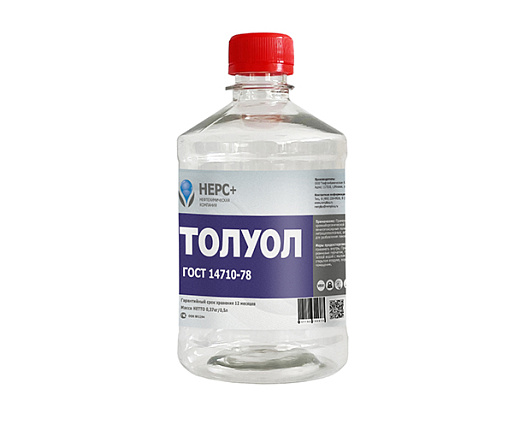 Толуол бутылка 0.5л, коробка 15шт.