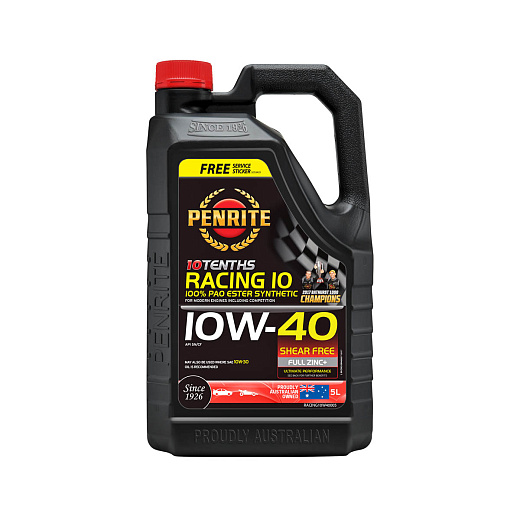 Моторное масло Penrite 10 TENTHS RACING 10W-40 (100% PAO & ESTER) 5 литров